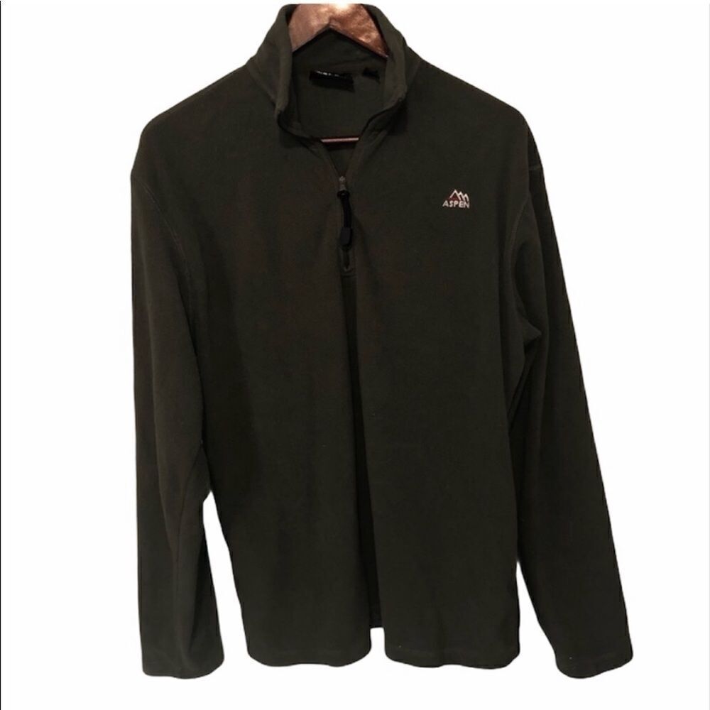 Aspen Dark Green Fleece Pullover Jacket